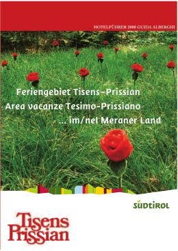Feriengebiet Tisens&ndash;Prissian Area vacanze Tesimo