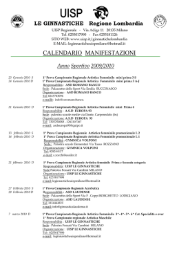 calendario manifestazioni - ASD Ginnastica Cernuschese
