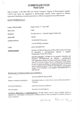 CURRICULUIIJ VITAE Paolo Laino