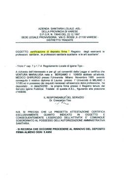 Certificazione di deposito firma