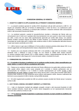 LGB s.r.l. Via Romania, N&deg; 7 35127 PADOVA Z.I. &hellip; ++39 049