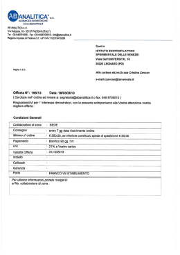AB ANALITICA s.r.l. \ﬁa Svizzera. 16