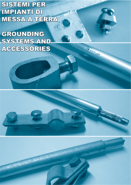 SISTEMI PER IMPIANTI DI MESSA A TERRA GROUNDING