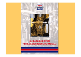 metalworking oli da taglio interi - Compagnia Italiana Lubrificanti SpA