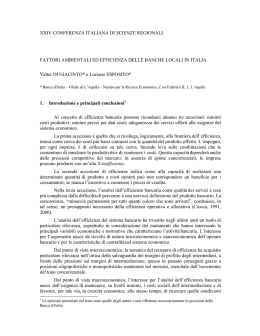 XXIV CONFERENZA ITALIANA DI SCIENZE REGIONALI