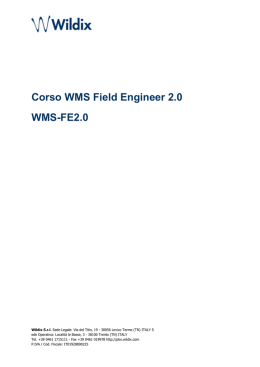 Corso WMS Field Engineer 2.0 WMS