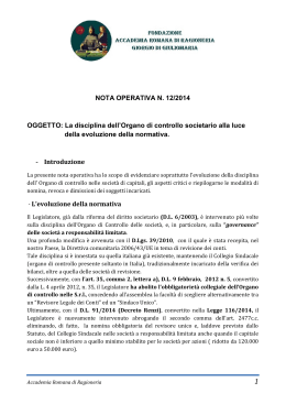 Nota operativa n. 12/2014 - Accademia Romana di Ragioneria