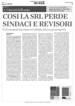 Così la Srl perde sindaci e revisori