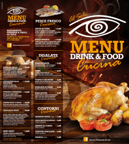 scarica menu &ndash; pdf - Al Sole - Pizzeria Ristorante Steak House