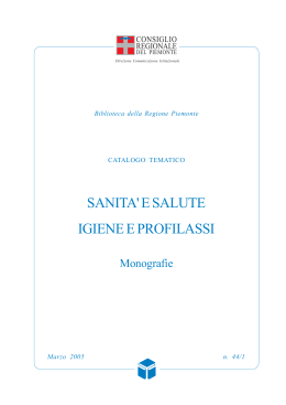 Monografie - Consiglio regionale del Piemonte