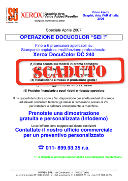 OPERAZIONE DOCUCOLOR “SEI !” Xerox DocuColor DC