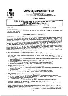 OPERE DA ELETTRICISTA_esito gara appalto 2015_2017