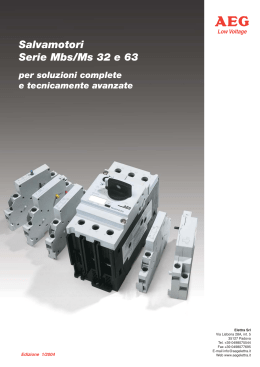 Salvamotori Serie Mbs/Ms 32 e 63