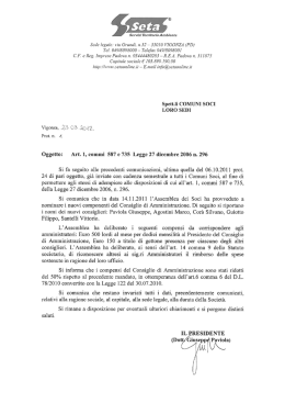 Sede legale: via Grandi, n.52 e 35010 VIGONZA (PD)