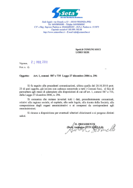 Sede legale: via Grandi, n.52 - 35010 VIGONZA (PD)