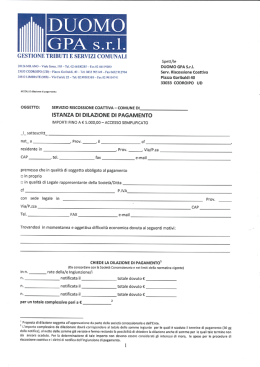 GESTIONE TRIBUTI E SERVIZI COMUNALI