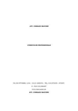 Curriculum vitae avv. Corrado Mauceri