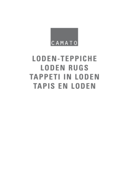 LODEN-TEPPICHE LODEN RUGS TAPPETI IN LODEN