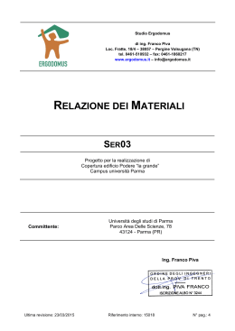 relazione dei materiali ser03 - Università degli Studi di Parma