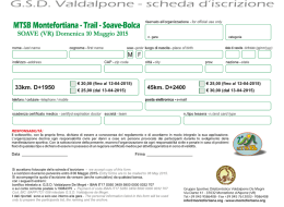 G-S.D. Valdalpone - scheda d`iscrizione