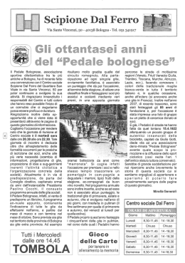 Via Sante Vincenzi, 50 - 40138 Bologna &raquo; Tei. 051 341917