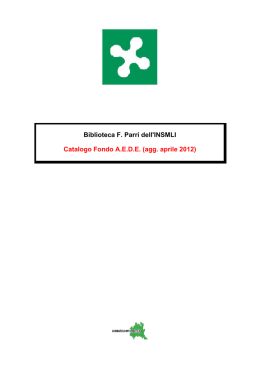 Fondo A.E.D.E. - Regione Lombardia: Biblioteche e Archivi