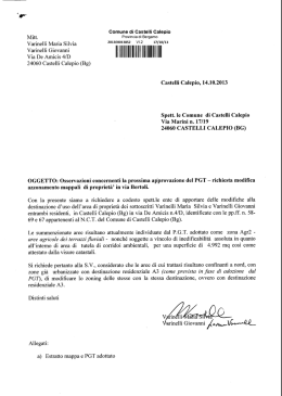 Via De Amicis 4/D 24060 Castelli Calepio (Bg)