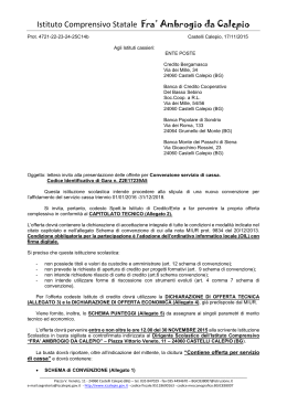 Nuova Convenzione Cassa 2015