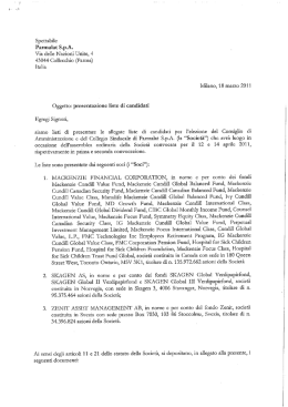 Lettera con Liste