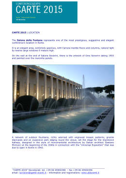CARTE 2015 Hotel list and useful information