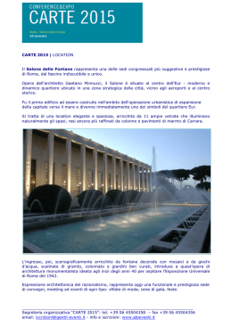 CARTE 2015 Informazioni utili e lista hotel