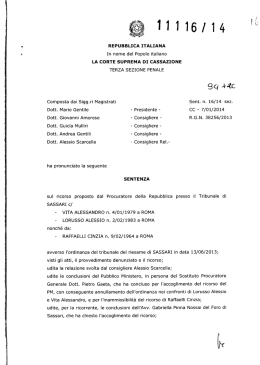 Sentenza - Archivio Penale