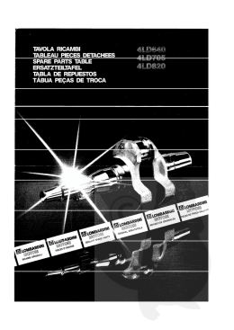 tavola ricambi tableau pieces detachees spare parts table