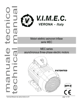Motori elettrici asincroni trifase serie MEC MEC series