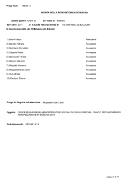 Delibera di GR n. 138 del 10/02/2014