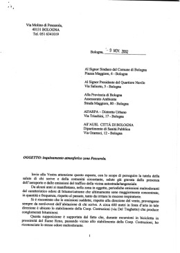 Via Molino di Pescarola, 40131 BOLOGNA Tel. 051 6341019