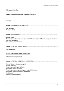 Curriculum - Universit&aacute; della Calabria