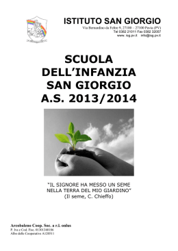 scuola dell`infanzia san giorgio as 2013/2014