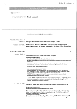 CV - Universit&agrave; degli Studi di Parma