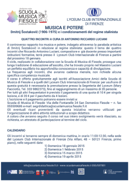 MUSICA Il ` . . - Lyceum Club Internazionale di Firenze