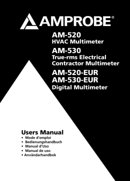 AM-520 AM-530 AM-520-EUR AM-530-EUR