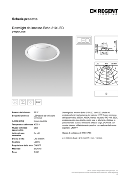 Scheda prodotto Downlight da incasso Echo 210 LED