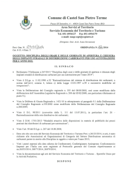 Ordinanza - Comune di Castel San Pietro Terme