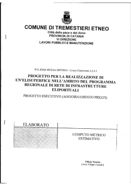 Progetto esecutivo per la realizzazione di un elisuperfice nell`ambito