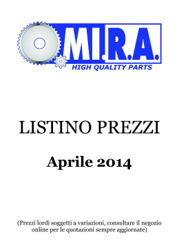 LISTINO PREZZI