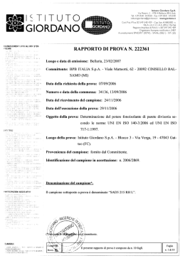 Istituto Giordano S.p.A. Via Rossm 2 &laquo; 47814 Bellaria (RN