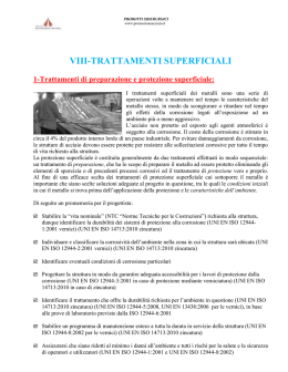 Trattamenti di preparazione e protezione superficiale