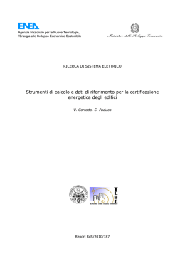 Strumenti di calcolo e dati di riferimento per la certificazione