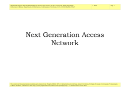 Next Generation Access Network - Home page docenti