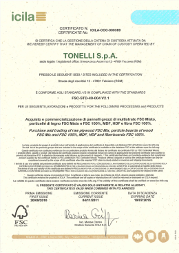 Scarica la certificazione in pdf